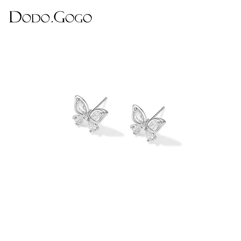 DODOGOGO ジルコン蝶新型軽量高級デザイン感スリム個性耳飾り