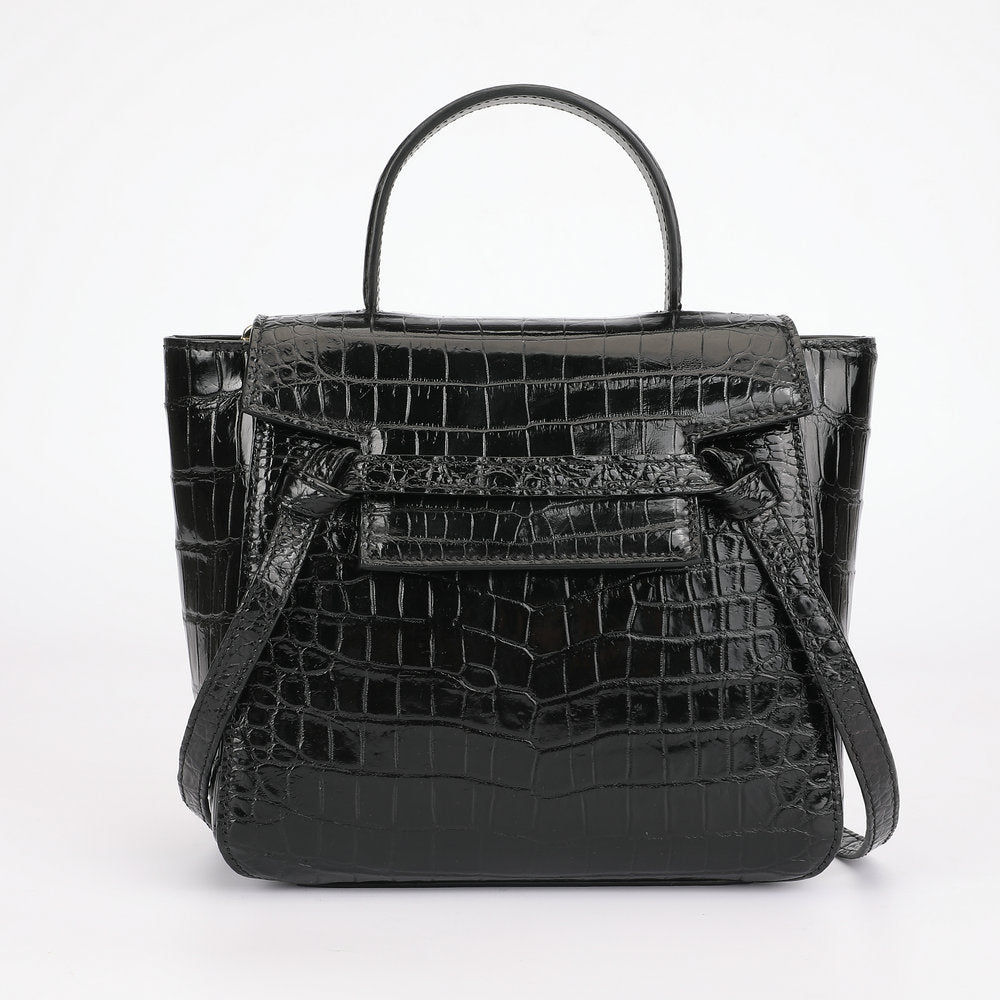 レディース 大容量 2wayバッグ シャムワニ皮 ハンドバッグ ショルダーバッグ ファッション