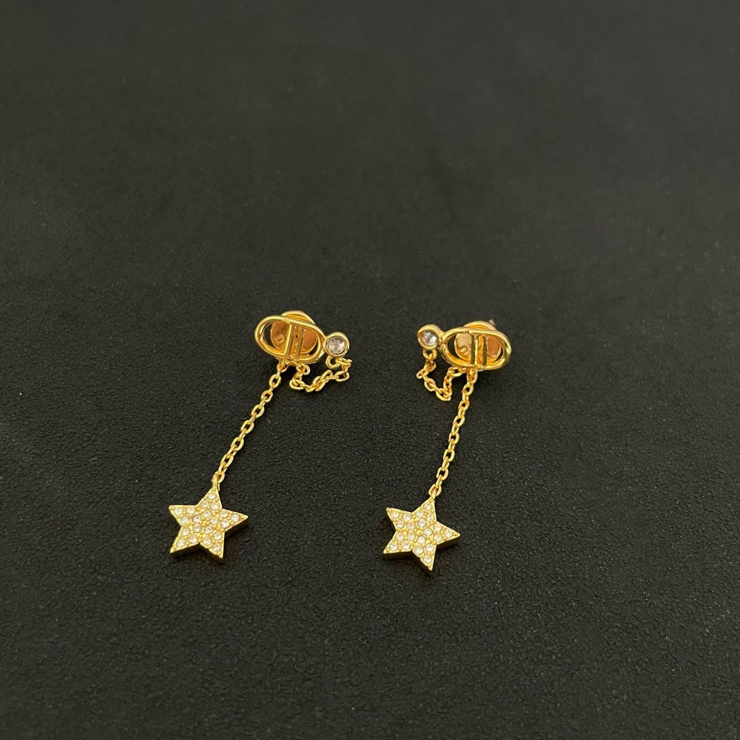 イヤリングほしがたペンダントキュービックシャシロングピアス