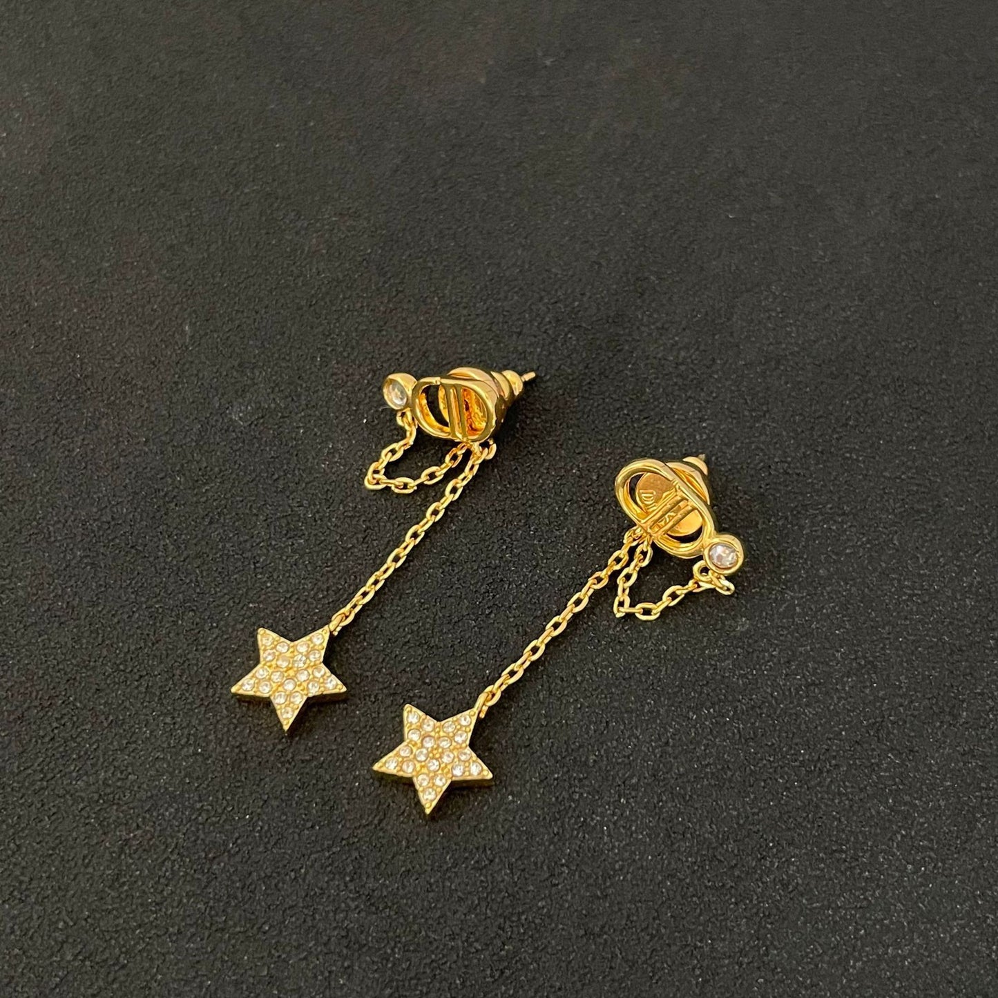 イヤリングほしがたペンダントキュービックシャシロングピアス