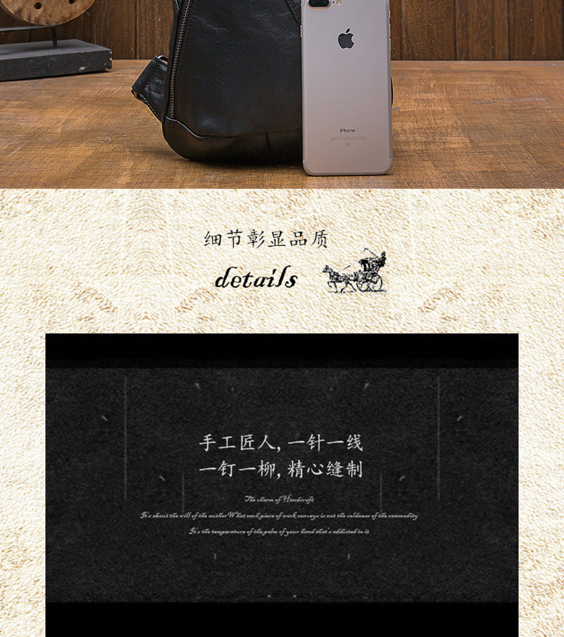 メンズバストバッグ 手作り 韩国ファッション ショルダーバッグ ファッションスポーツ斜めがけバッグ