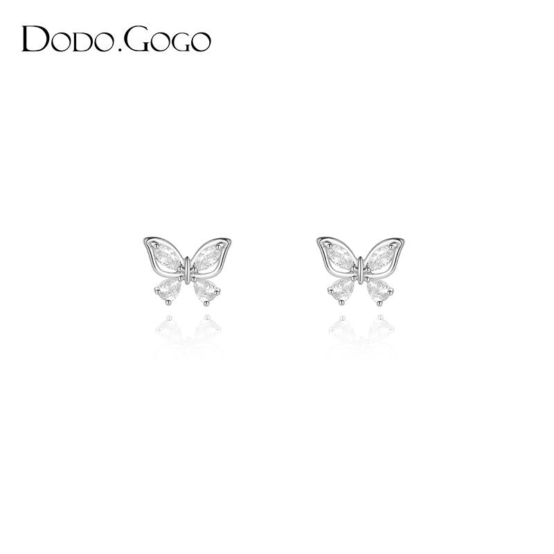 DODOGOGO ジルコン蝶新型軽量高級デザイン感スリム個性耳飾り