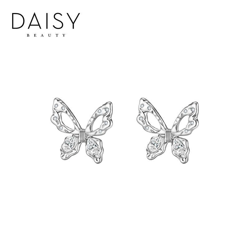 DAISY BEAUTY蝶のピアス女性S925純銀ins韓系オリジナル耳飾り
