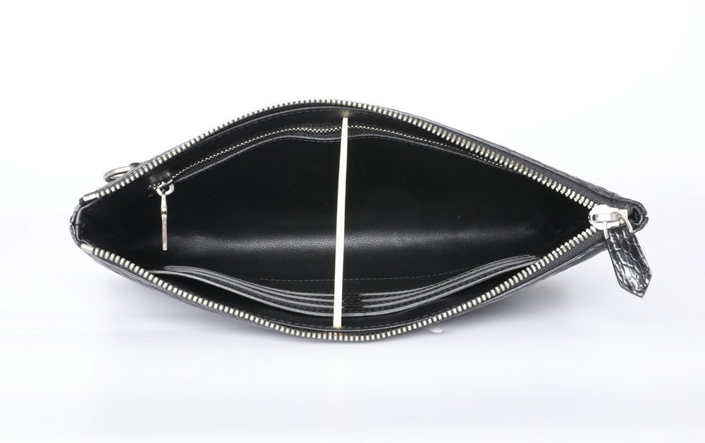 シャムワニ腹の皮 本革メンズバッグ カジュアル ハンドバッグ ビジネスバッグ