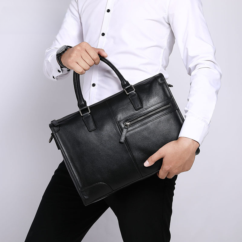 Men's handbag, handbag, genuine leather, cowhide, computer bag, business briefcase
