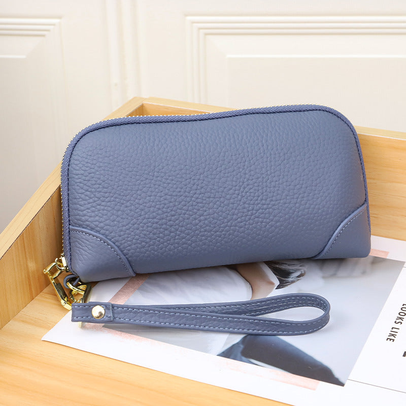 Clutch Bag Ladies Large Capacity Genuine Leather Handbag Coin Purse Cowhide Bag Zipper Crossbody Bag