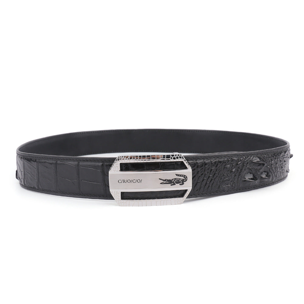 Men's Belt Siamese Crocodile Skin Genuine Leather Unjointed Casual Men's Belt