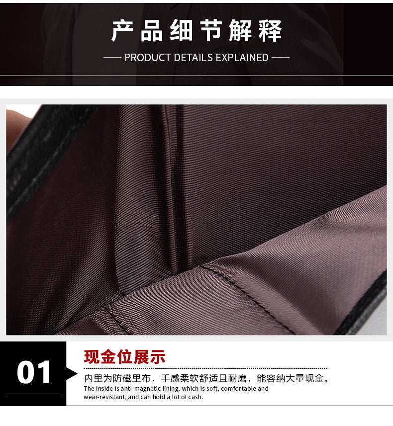 メンズ短財布牛皮本革製ビジネス薄型シンプル盗難防止カードバッグウォレットwallet