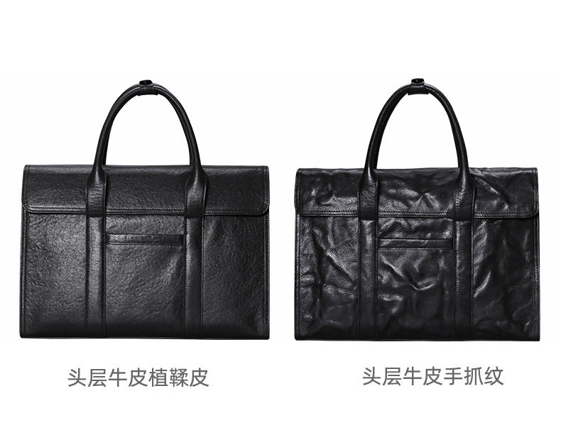 メンズハンドバッグ 牛皮本革製 高品質 大容量 ブリーフケース男性用手提げかばん