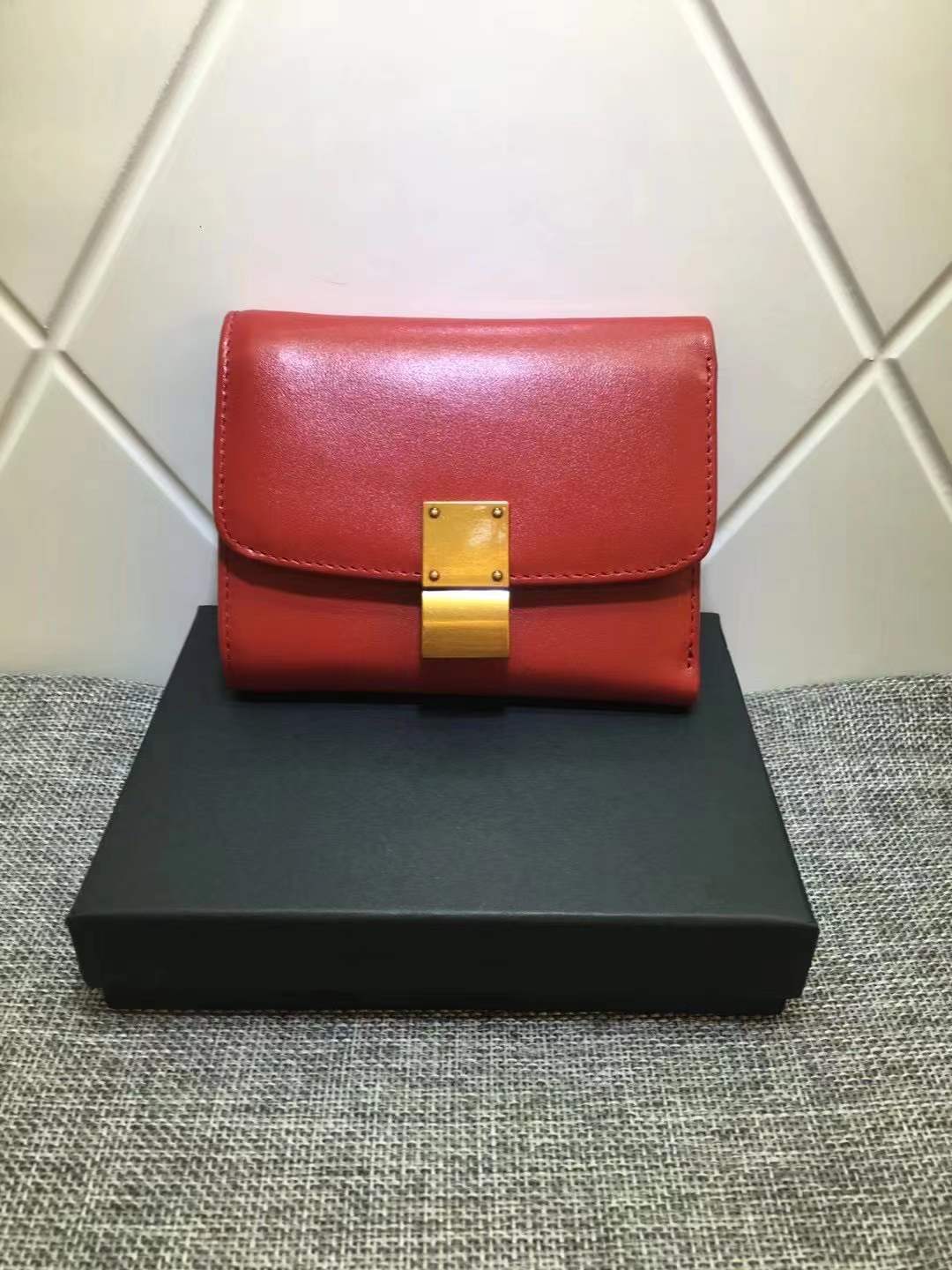 Women's Cowhide Trifold Wallet Short Wallet Genuine Leather Wallet Wallet Coin Purse Fashion