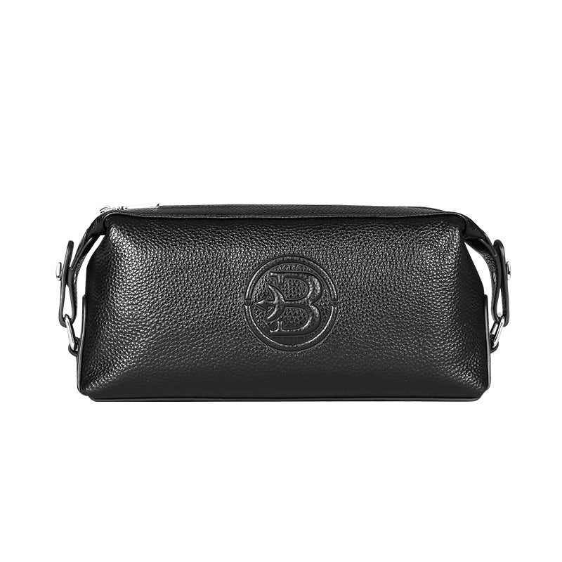 Men's Clutch Bag Large Capacity Cowhide Genuine Leather Business Fashion Handbag for Men