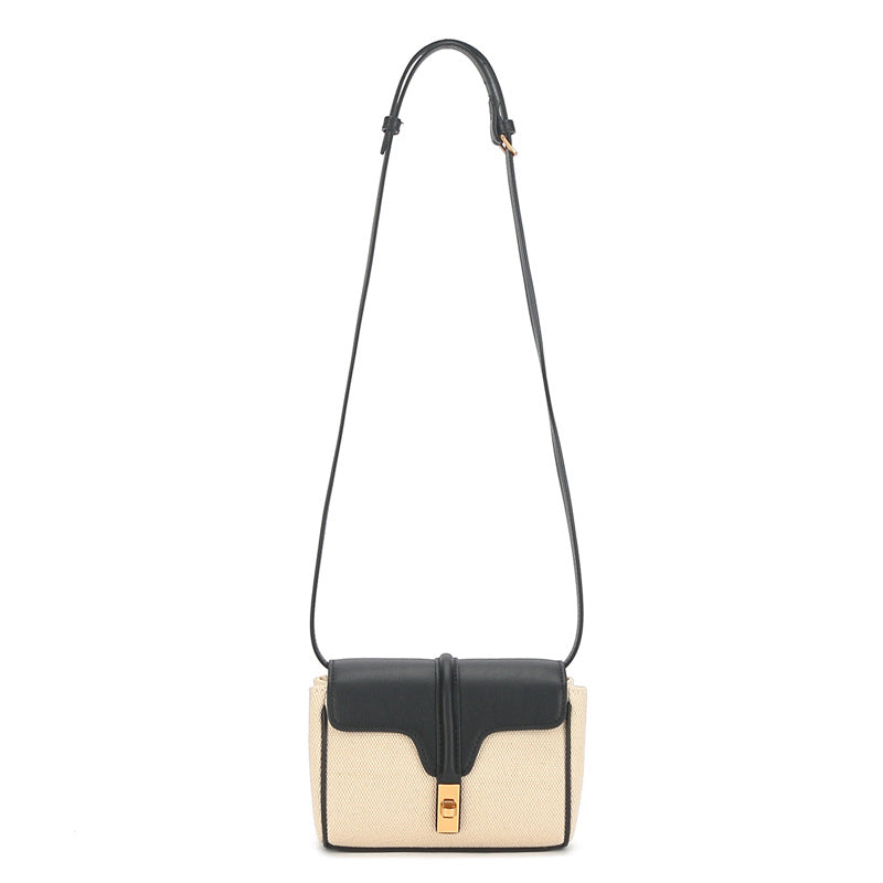 レトロ風本革レディースバッグ純色ショルダーバッグ斜めがけバッグ 何とでも合う