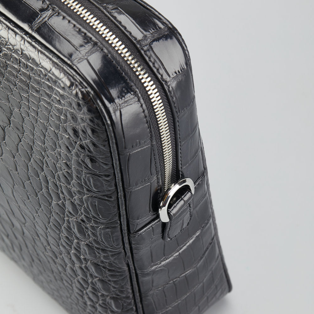 シャム鰐皮 本革メンズブリーフケース ハンドバッグ カジュアル 出張 通勤 ビジネスバッグ オフィスバッグ ファイルバッグ 手提げかばん