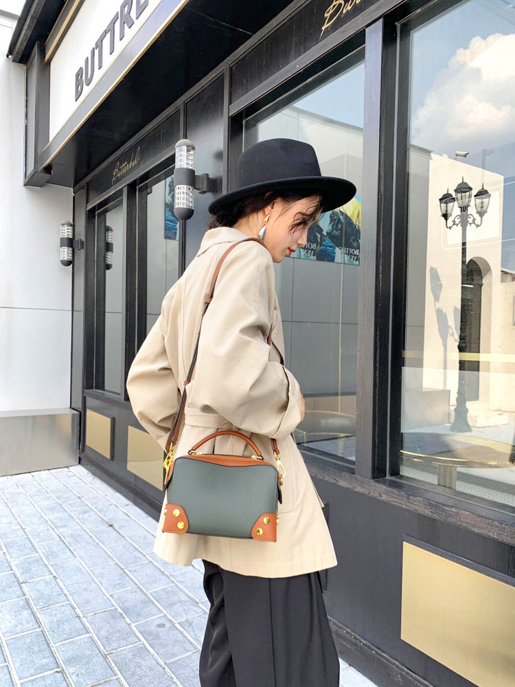 Women's handbag Luxury cowhide bag Genuine leather shoulder bag Crossbody bag Goes with anything