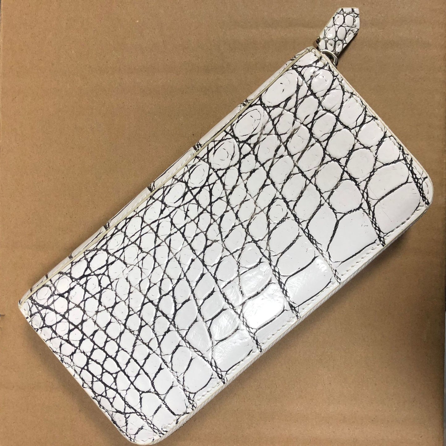 マットワニ腹の皮 本革製長財布高品質メンズウォレット男性用ハンドバッグ
