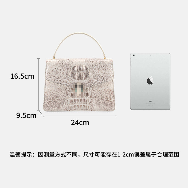 Genuine leather women's bag crocodile skin shoulder bag handbag shoulder bag crossbody bag goes with anything