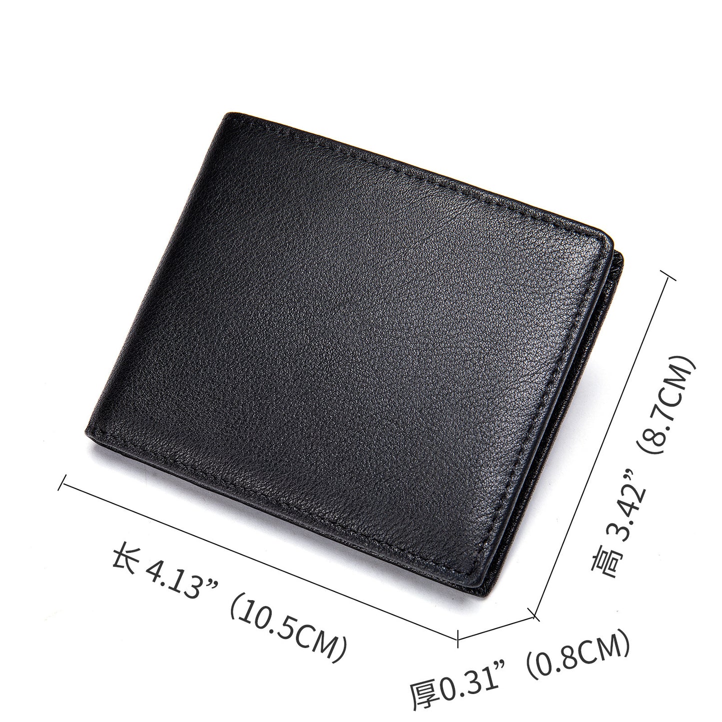 メンズ短財布牛皮本革製ビジネス薄型シンプル盗難防止カードバッグウォレットwallet