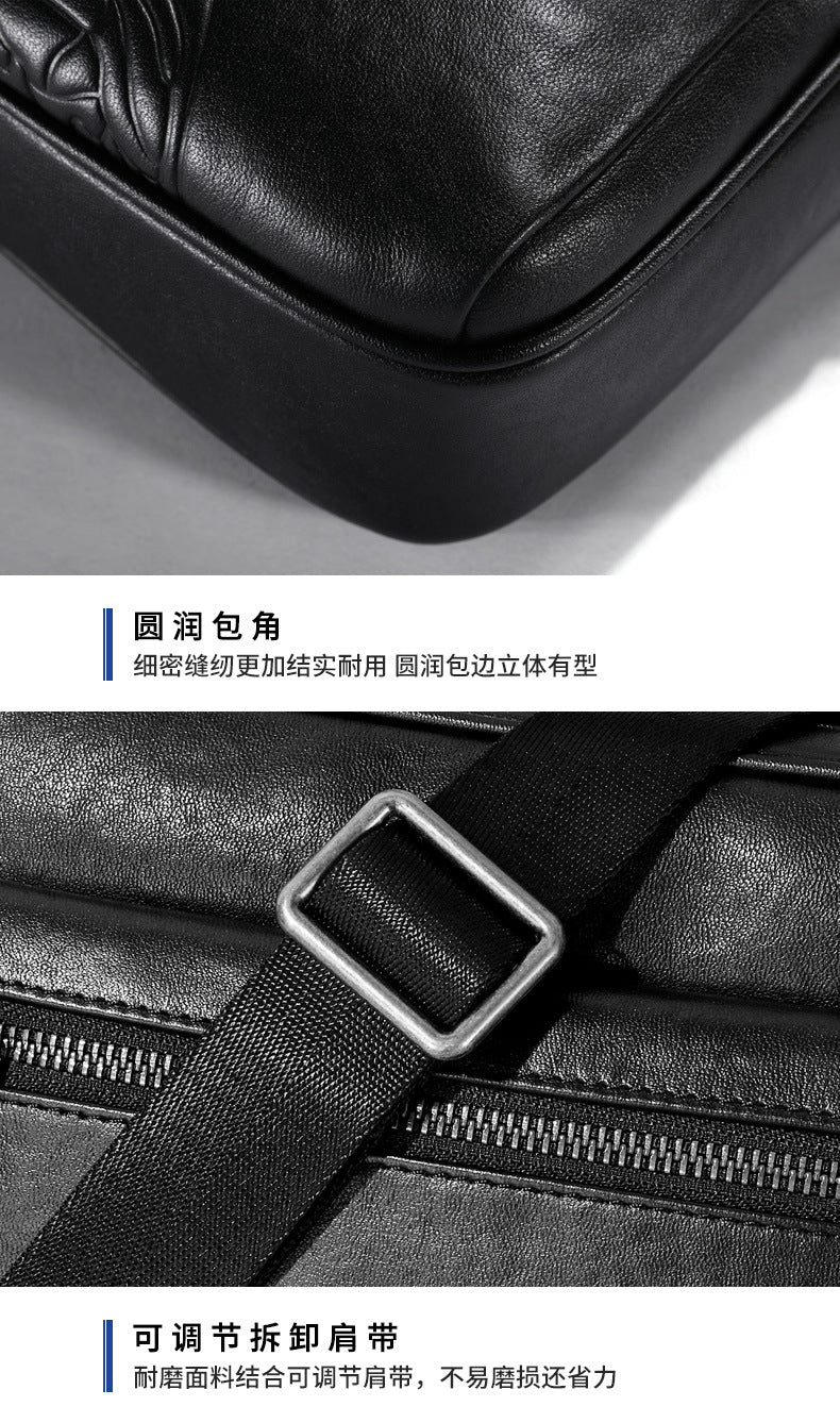 メンズ斜めがけバッグ 本革製牛皮 ファッション ビジネスカジュアルショルダーバッグ