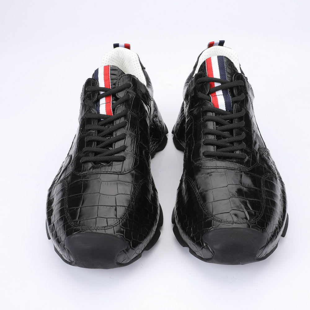 Crocodile leather genuine leather men's shoes fashion rubber sole in-heel men's shoes