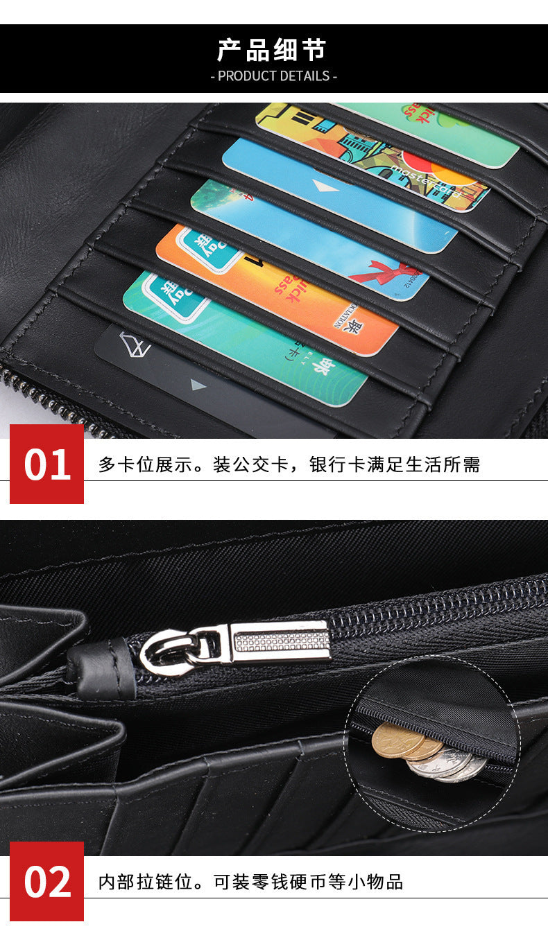 メンズ財布 牛皮本革製 クラッチバッグ 大容量 カード入れ 男性用手首バッグ