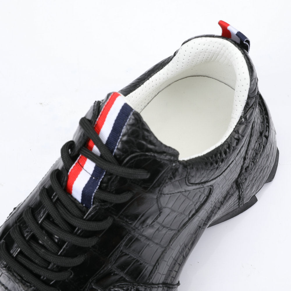 Crocodile leather genuine leather men's shoes fashion rubber sole in-heel men's shoes