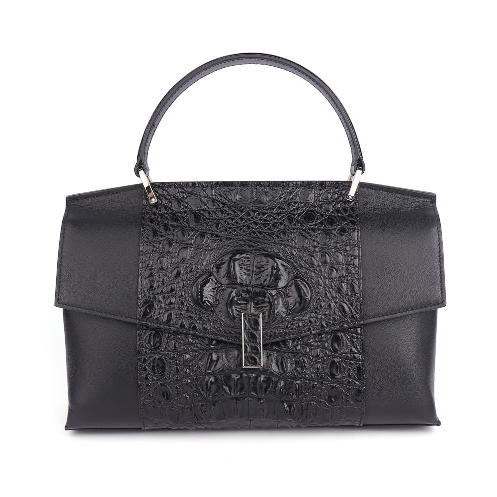 Crocodile leather bag ladies cowhide women bag casual fashion shoulder bag handbag goes with everything