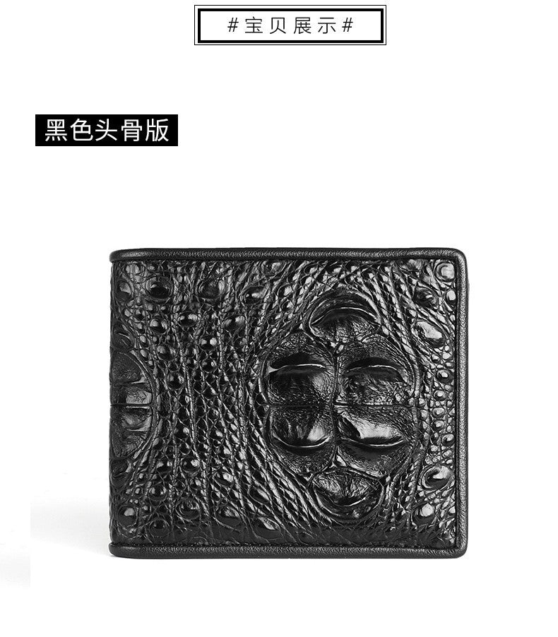 新型ワニ皮短財布メンズ財布本革カード入れビジネス カジュアル高品質ウォレット