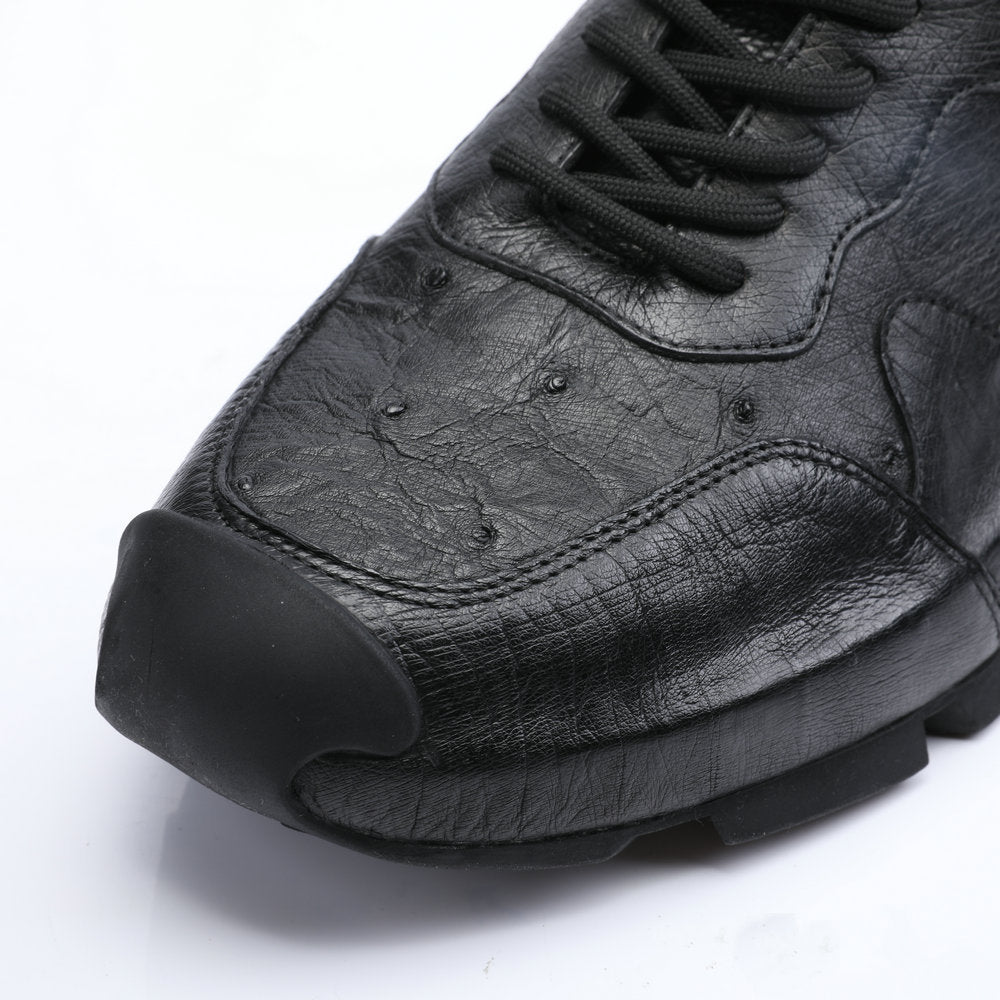 Ostrich leather genuine leather men's sneakers fashion casual shoes in-heel men's shoes