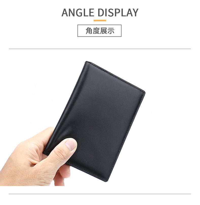メンズ短財布 牛皮本革製 ビジネス 多機能 男性用ウォレットカードバッグ