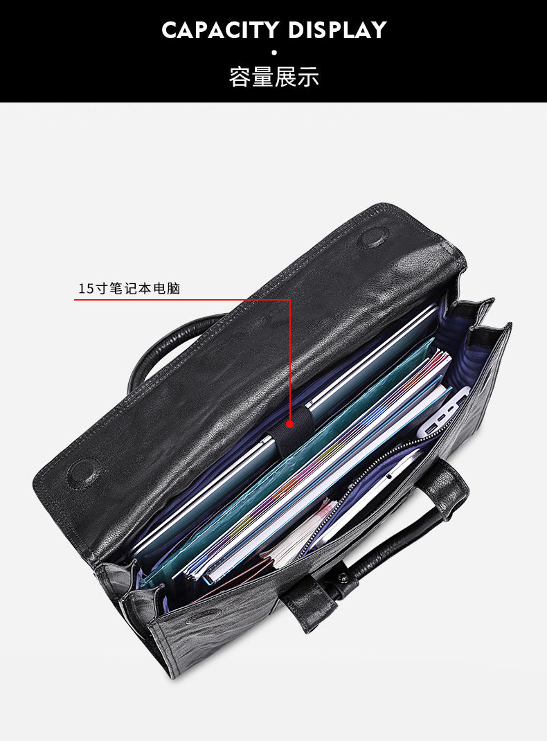 メンズハンドバッグ 牛皮本革製 高品質 大容量 ブリーフケース男性用手提げかばん