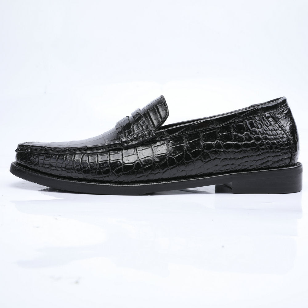 2023 New Crocodile Belly Skin Men's Leather Shoes Genuine Leather Moccasins Business Casual Shoes