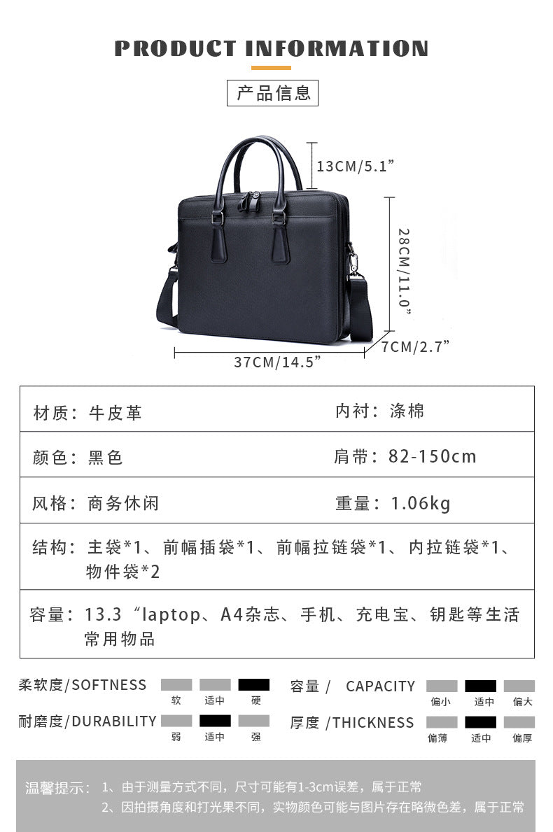 メンズ手提げかばん 牛皮本革製 オフィス ビジネス 通勤 男性用パソコンバッグ ハンドバッグ