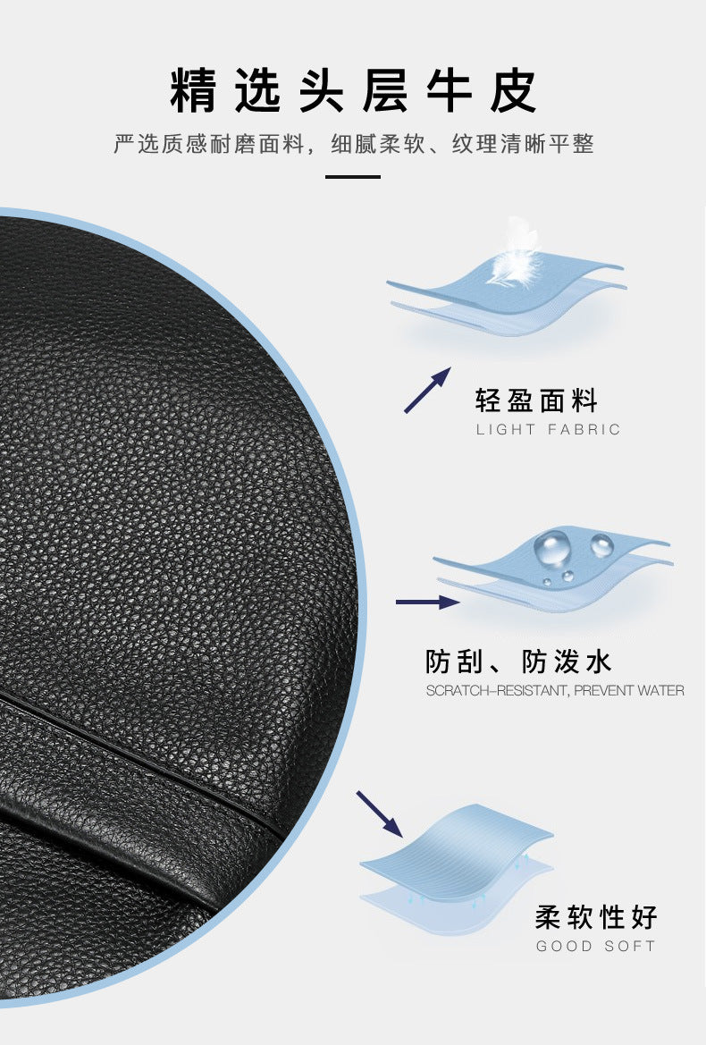 メンズショルダーバッグ 本革製牛皮 ビジネス 男性用 斜めがけバッグ