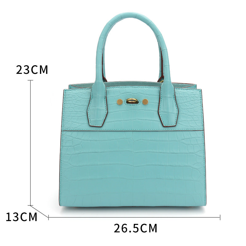Fog Crocodile Leather Women Bag Casual Leather Tote Bag Handbag Shoulder Bag Goes with Anything