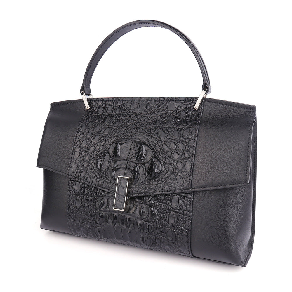 Crocodile leather bag ladies cowhide women bag casual fashion shoulder bag handbag goes with everything