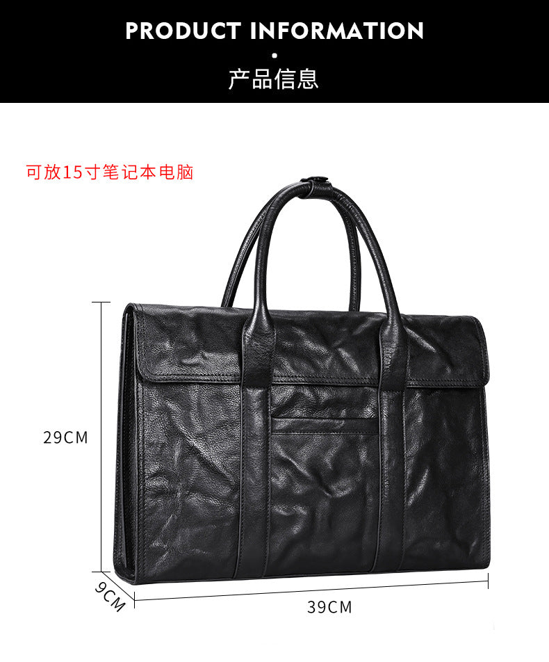 メンズハンドバッグ 牛皮本革製 高品質 大容量 ブリーフケース男性用手提げかばん