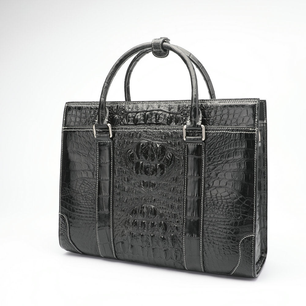 Men's briefcase Genuine crocodile leather handbag Business travel bag Office bag File bag Handbag