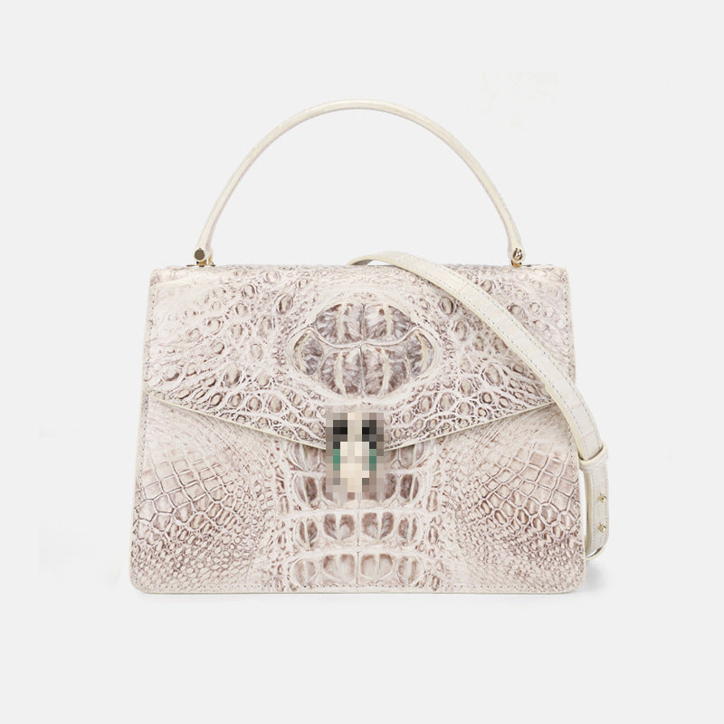 Genuine leather women's bag crocodile skin shoulder bag handbag shoulder bag crossbody bag goes with anything