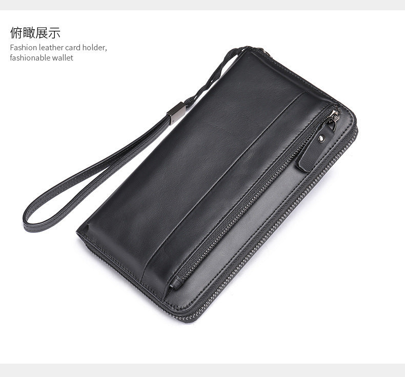 メンズ財布 牛皮本革製 クラッチバッグ 大容量 カード入れ 男性用手首バッグ