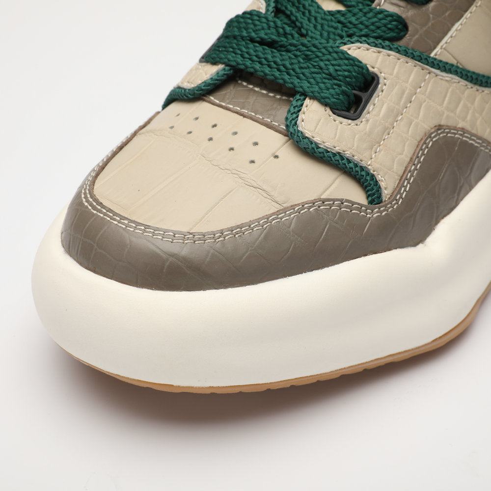 Crocodile skin men's sneakers casual shoes platform fashion wear-resistant men's shoes
