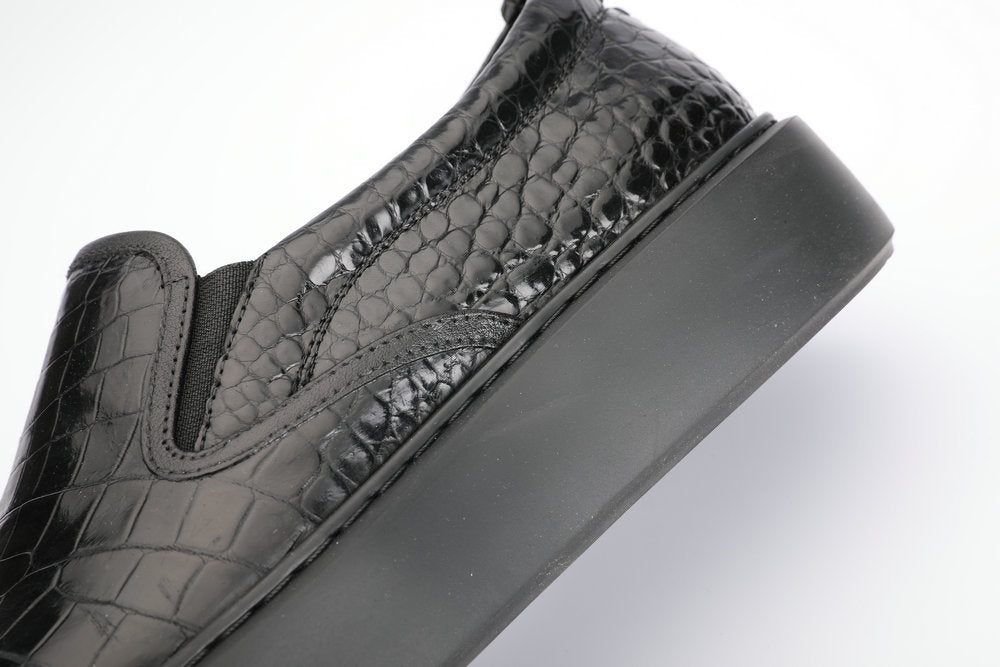 Men's Moccasins Crocodile Belly Skin Genuine Leather Casual Shoes Business Loafers Shoes Men's Leather Shoes