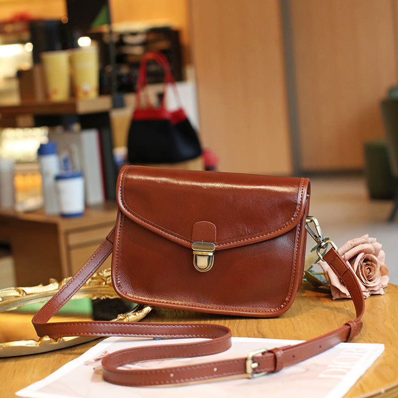 Large Capacity Genuine Leather Women's Bag Luxury Cowhide Shoulder Bag Messenger Bag Goes with Anything