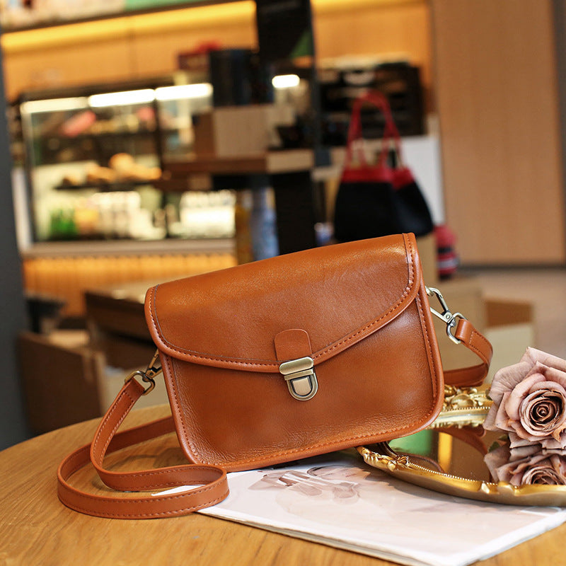 Large Capacity Genuine Leather Women's Bag Luxury Cowhide Shoulder Bag Messenger Bag Goes with Anything