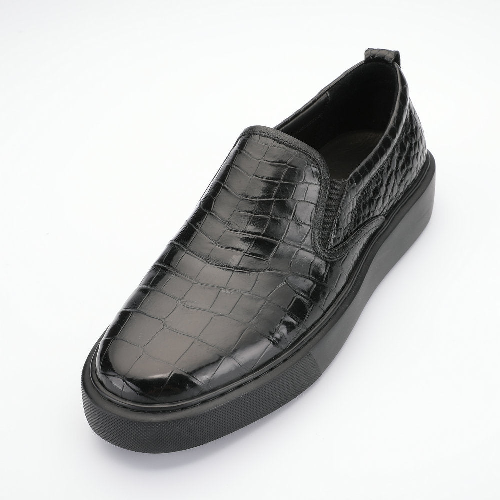 Men's Moccasins Crocodile Belly Skin Genuine Leather Casual Shoes Business Loafers Shoes Men's Leather Shoes
