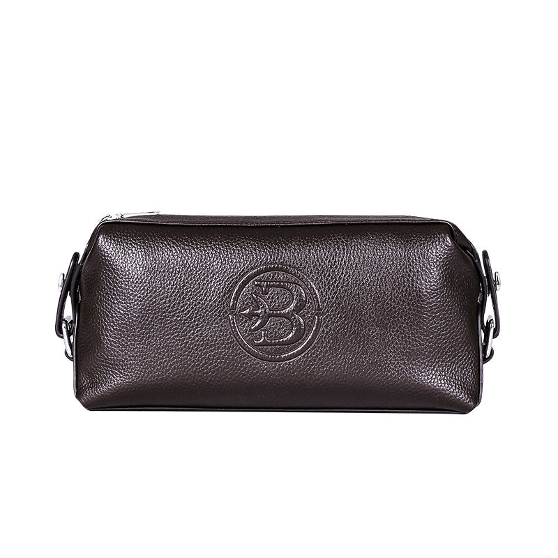 Men's Clutch Bag Large Capacity Cowhide Genuine Leather Business Fashion Handbag for Men