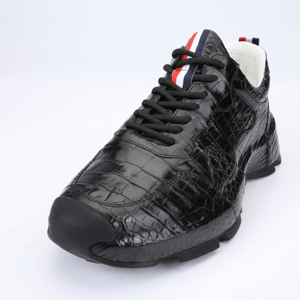 ワニ皮 本革製 メンズ靴 ファッションゴム底インヒール 男性シューズ