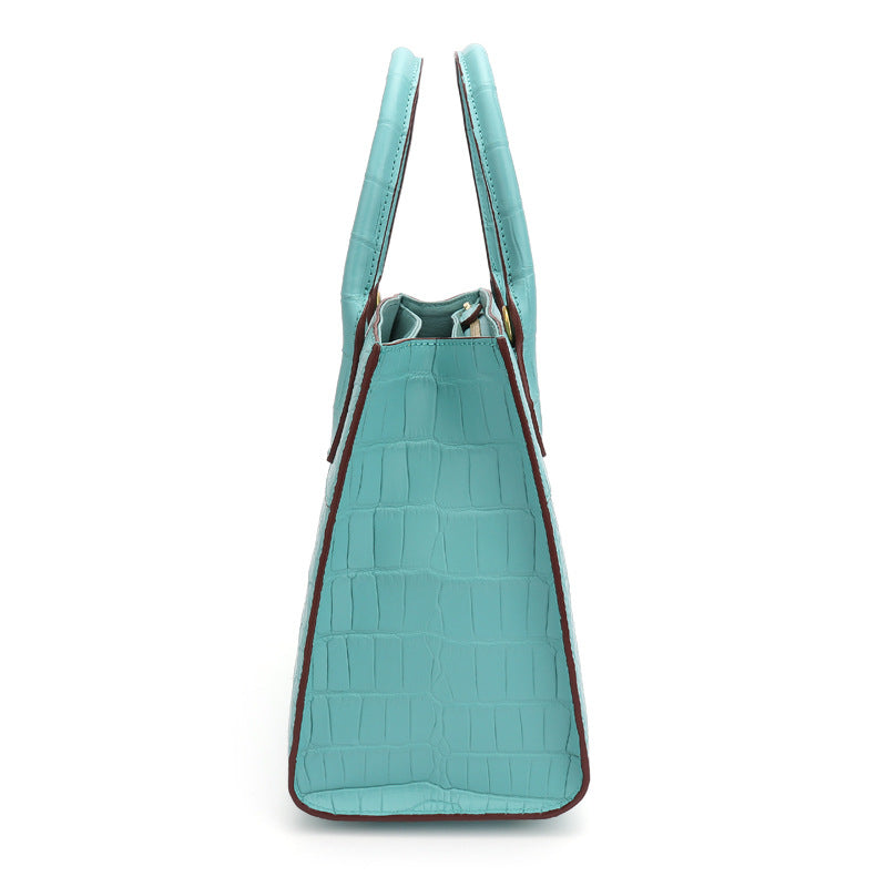 Fog Crocodile Leather Women Bag Casual Leather Tote Bag Handbag Shoulder Bag Goes with Anything