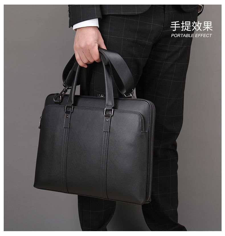 Men's Handbag Briefcase Genuine Cowhide Leather Business Lawyer Computer Bag Casual Fashion Handbag for Men