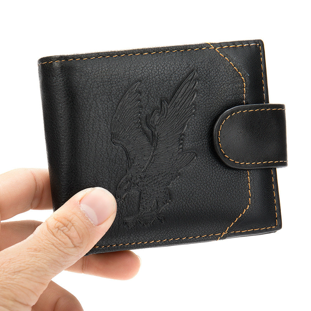 メンズ短財布 ビジネス 牛皮本革製 小銭入れカードバッグ 男性用ウォレット