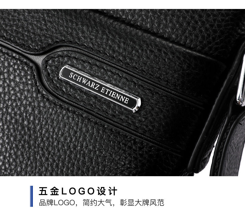 メンズショルダーバッグ 本革製牛皮 ビジネス 男性用 斜めがけバッグ